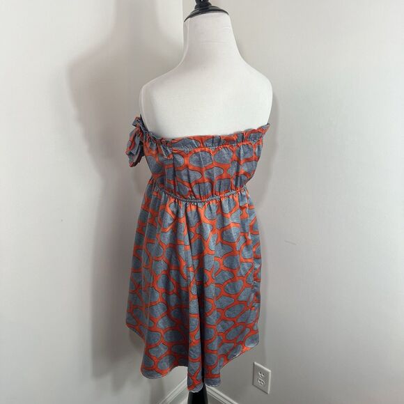 Judith March Dress Size S For Anthropologie Strapless Taffeta Ruffles Y2K 2000’s - Picture 4 of 9